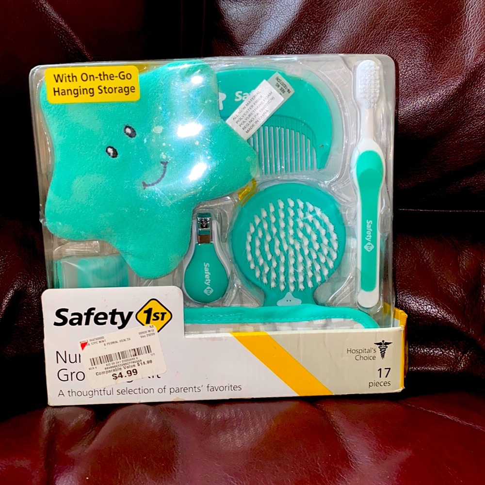 Nursery care grooming kit with on the go hanging storage brand new not opened
